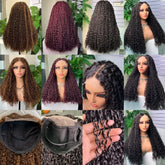 Perruque en cheveux bruts bouclée pixel double tirage 5x5