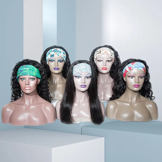 Straight Wavy Kinky & Curly Headband Raw Hair Wig