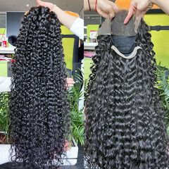 10A Custom HD/Transparent Frontal Raw Hair Wig Deep Wave