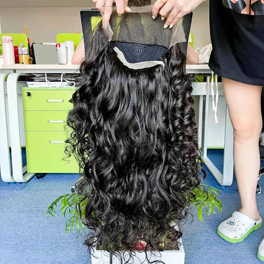 10A Custom HD/Transparent Frontal Raw Hair Wig Loose Wave