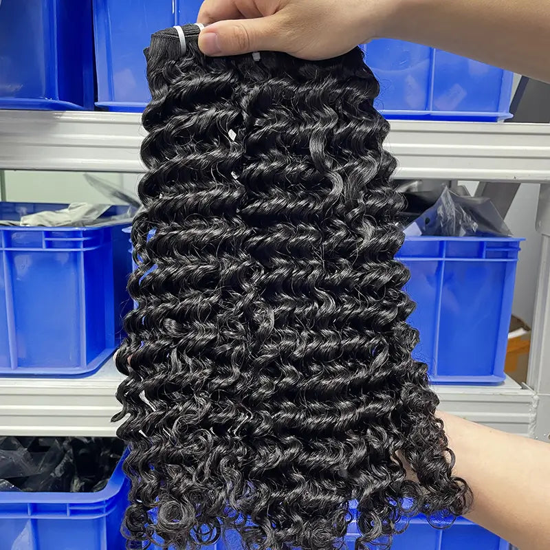 10A Raw Cambodian Virgin Hair Weaving Deep Wave
