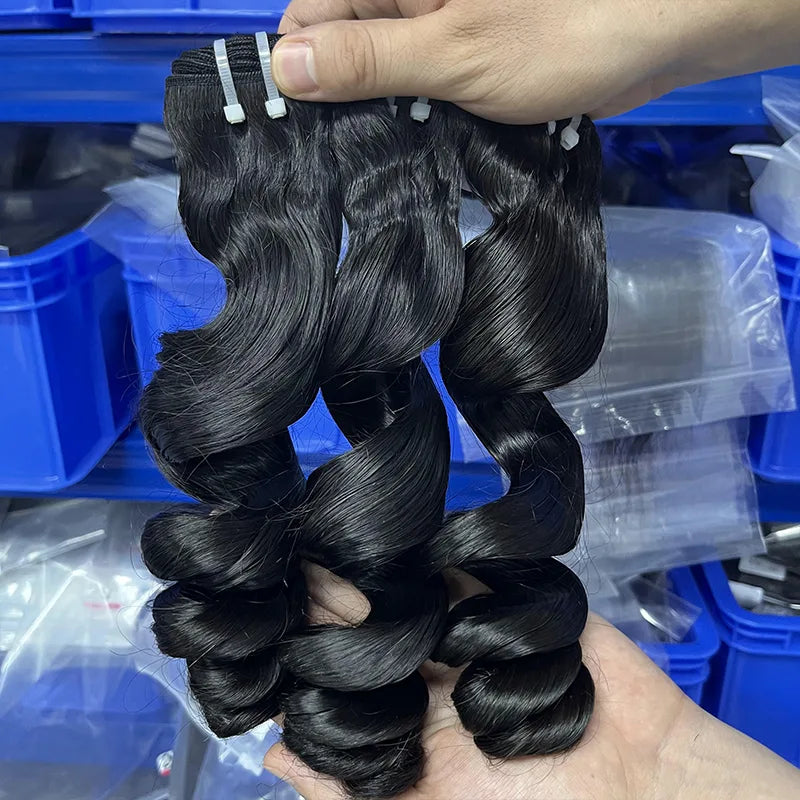 10A Raw Cambodian Virgin Hair Weaving Loose Wave