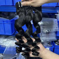 10A cheveux vierges cambodgiens crus tissant la vague lâche
