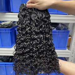 Vague d'eau de tissage de cheveux vierges cambodgiens crus 10A