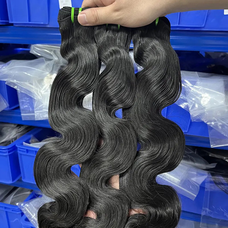 Vague de corps de tissage de cheveux vierges vietnamiens crus 12A