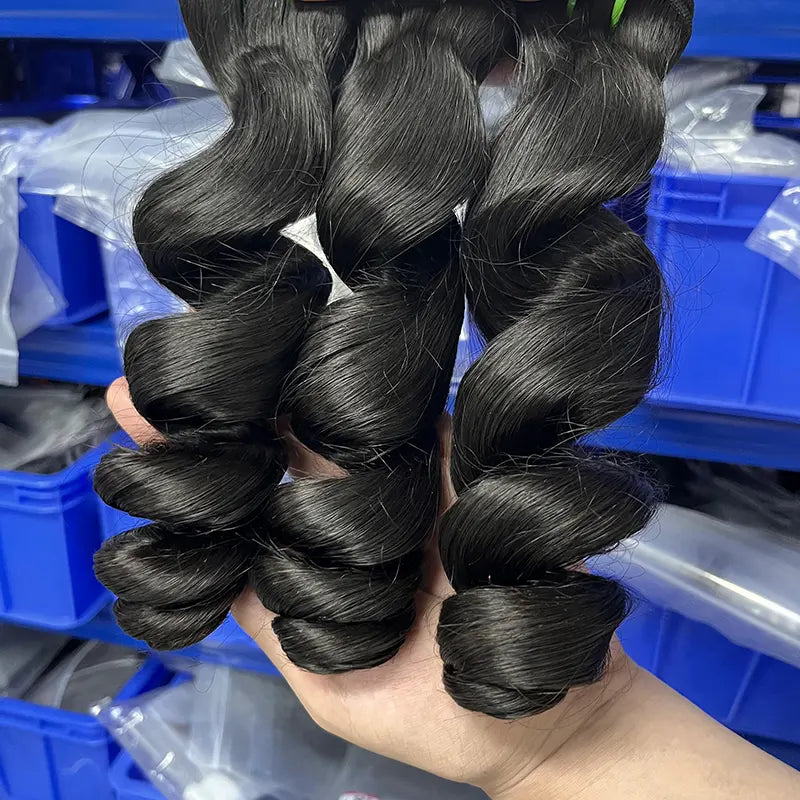 Tissage de cheveux vierges vietnamiens crus 12A, vague lâche