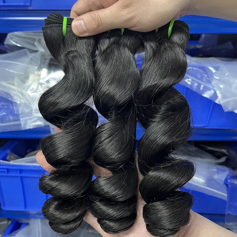 Tissage de cheveux vierges vietnamiens crus 12A, vague lâche