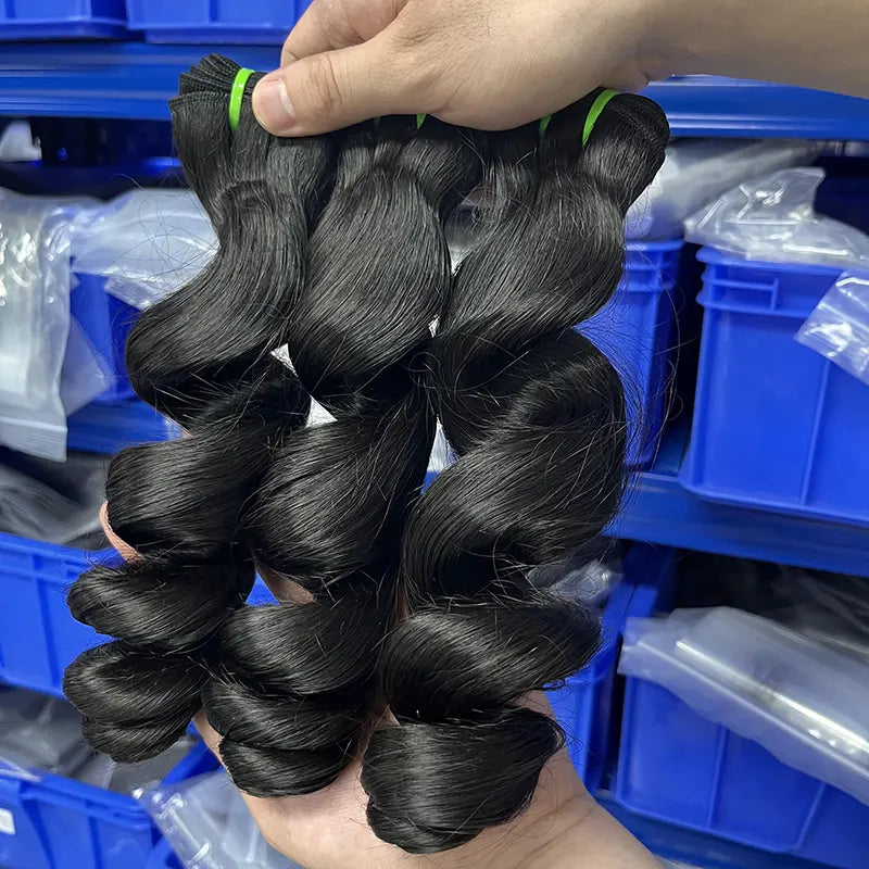 Tissage de cheveux vierges vietnamiens crus 12A, vague lâche