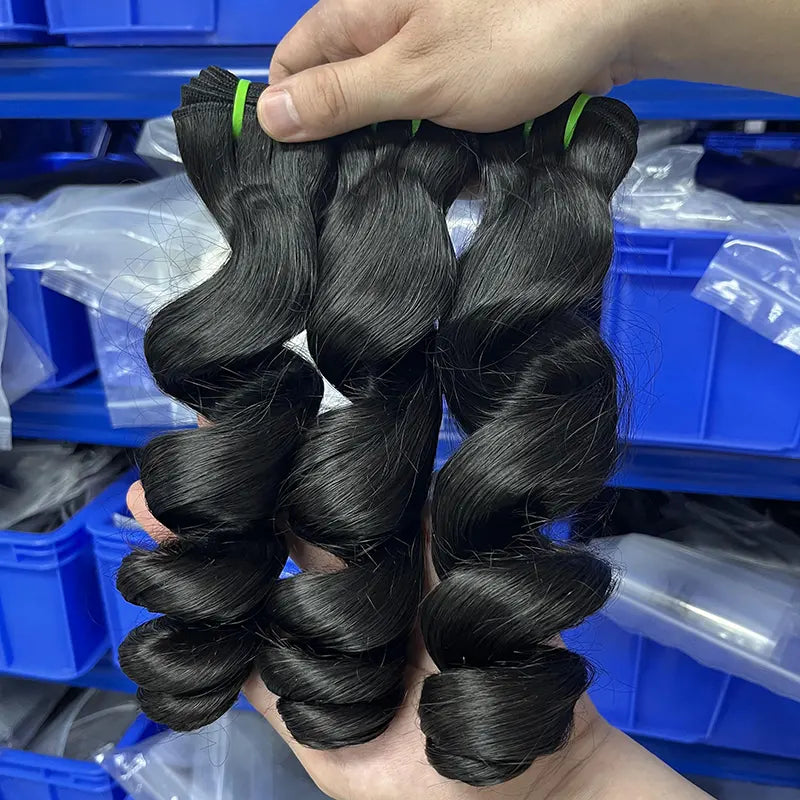 Tissage de cheveux vierges vietnamiens crus 12A, vague lâche