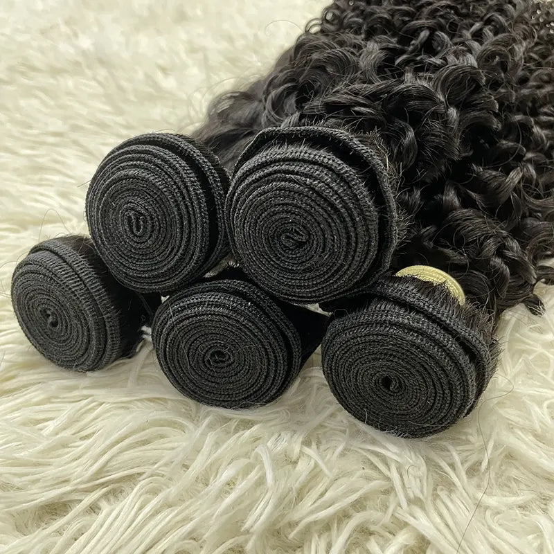 Tissage de cheveux vierges bruts à donneur unique 15A, bouclés