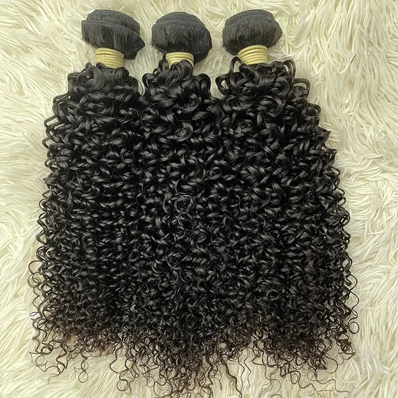 Tissage de cheveux vierges bruts à donneur unique 15A, bouclés