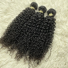 Tissage de cheveux vierges bruts à donneur unique 15A, bouclés