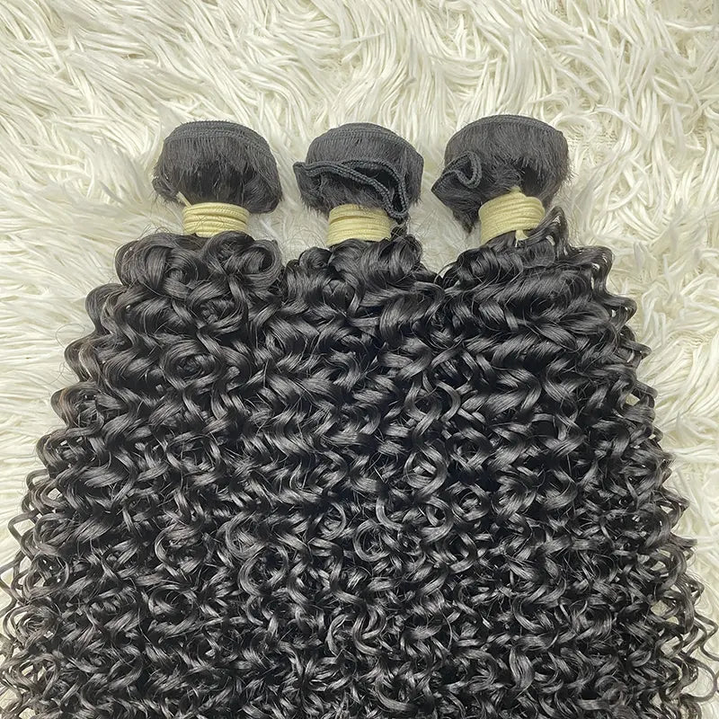 Tissage de cheveux vierges bruts à donneur unique 15A, bouclés