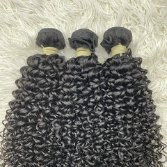 Tissage de cheveux vierges bruts à donneur unique 15A, bouclés