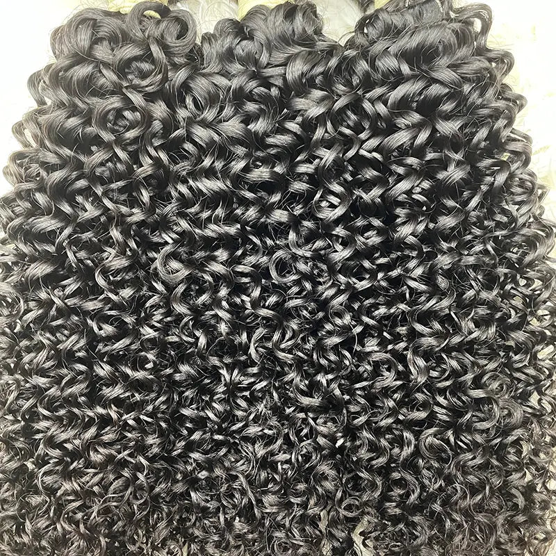 Tissage de cheveux vierges bruts à donneur unique 15A, bouclés