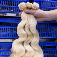 15A #613 Blonde Raw Single Donateur Cheveux Vierges Tissage Vague de Corps