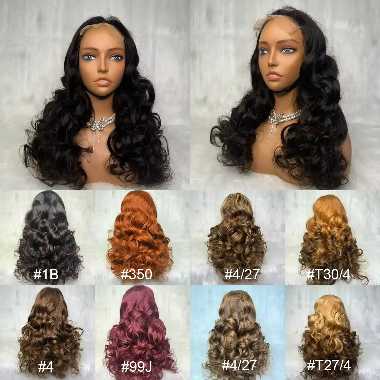 Perruque en cheveux bruts avec double tirage 5X5/ 13x4 boucles rebondissantes