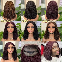 Perruque en cheveux bruts double tirage 5x5 boucles bohémiennes