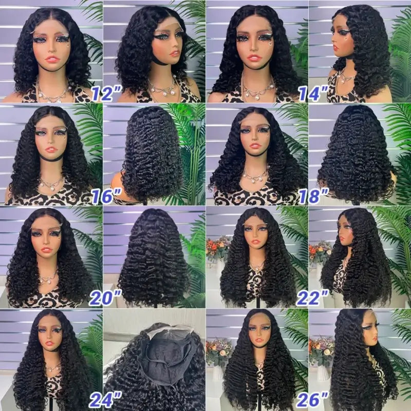 Perruque en cheveux bruts double tirage 5x5 boucles bohémiennes