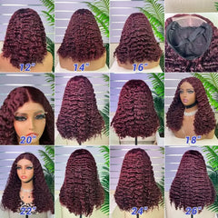 Perruque en cheveux bruts double tirage 5x5 boucles bohémiennes