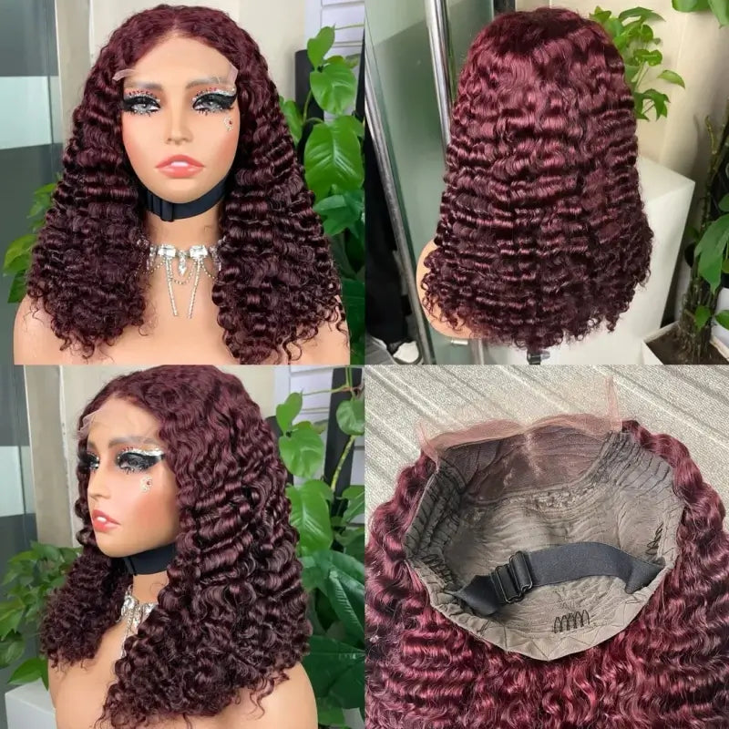 Perruque en cheveux bruts double tirage 5x5 boucles bohémiennes