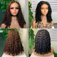 Perruque en cheveux bruts double tirage 5x5 boucles spiralées bohémiennes