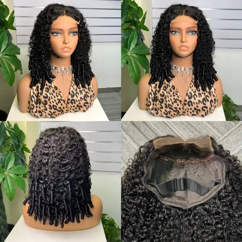Perruque en cheveux bruts double tirage 5x5 boucles spiralées bohémiennes