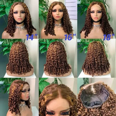 Perruque en cheveux bruts double tirage 5x5 boucles spiralées bohémiennes