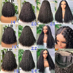 Perruque en cheveux bruts bouclée pixel double tirage 5x5