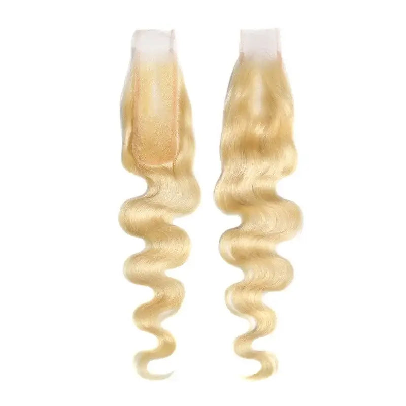 #613 Cheveux blonds 2x6 HD/Fermeture transparente