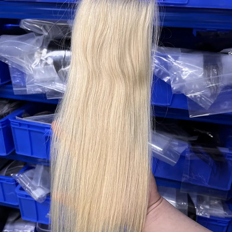 #613 Cheveux blonds 4x4 HD/Fermeture transparente