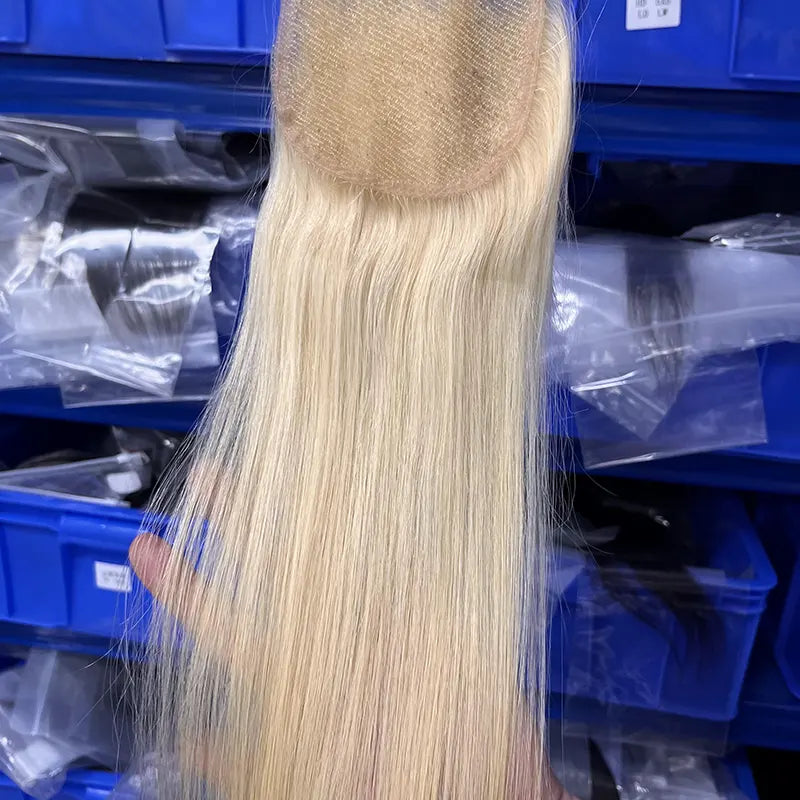 #613 Cheveux blonds 4x4 HD/Fermeture transparente