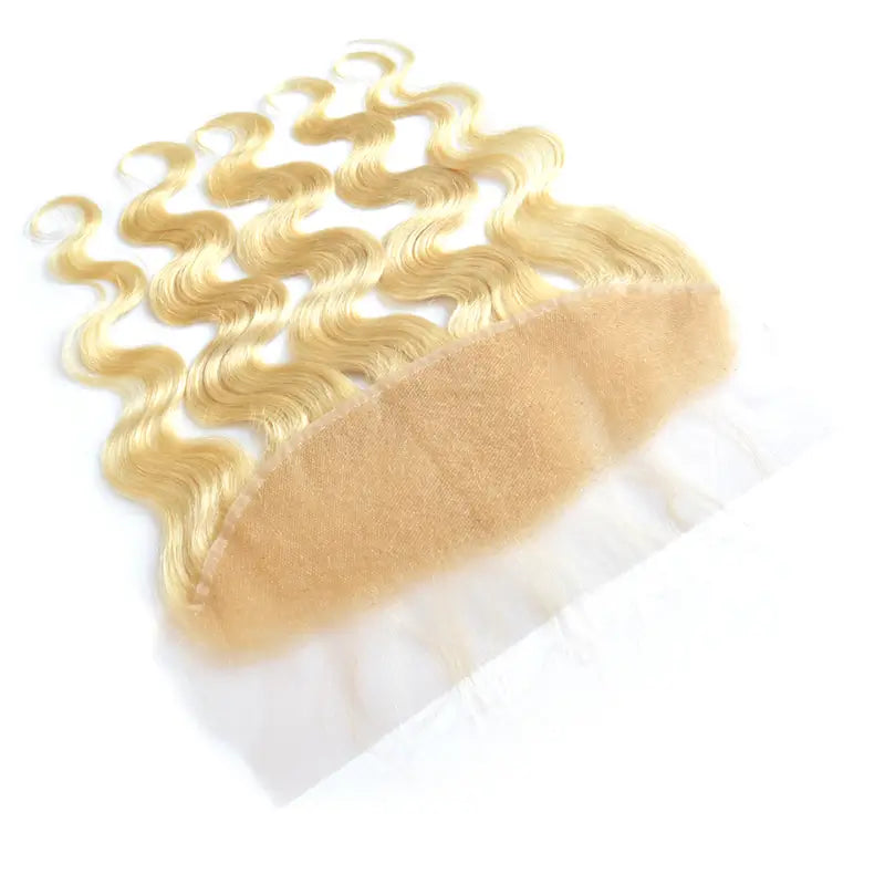 #613 Blonde Hair Transparent Lace Closure & Frontal Body Wave