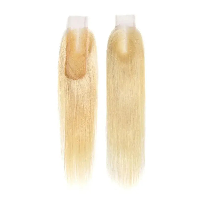 # 613 Cheveux blonds Fermeture en dentelle transparente et frontale droite