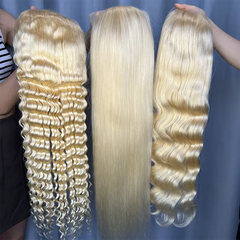 # 613 Blonde 13x4 Perruque colorée en dentelle frontale