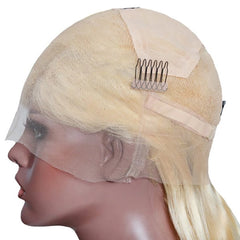 #613 Perruques en Dentelle Complète Droites Blondes