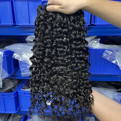 Tissage de cheveux vierges birmans bruts 9A, bouclés, birmans