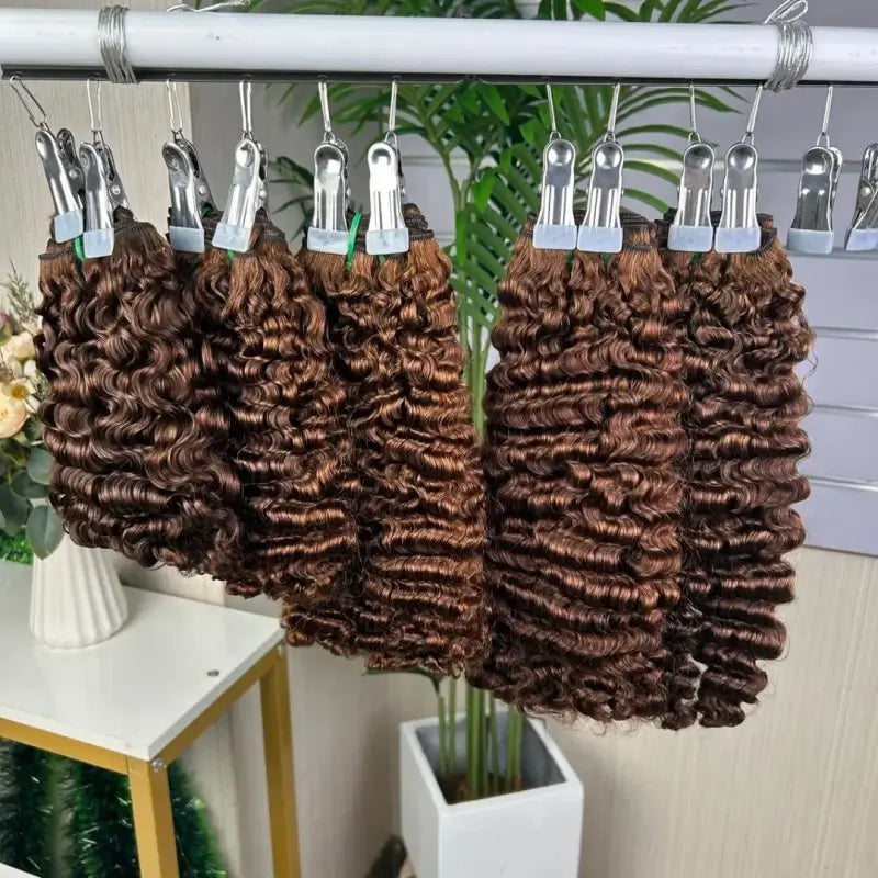 9A Cheveux Bruts Double Tirage Tissage Boucle Bohémienne