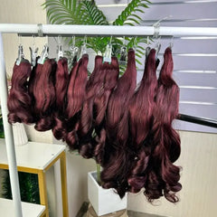 Cheveux tissés bruts 9A à double tirage bouclés et rebondissants
