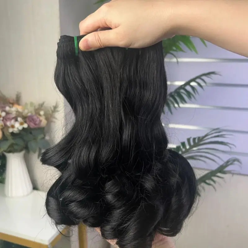 Cheveux tissés bruts 9A à double tirage bouclés et rebondissants
