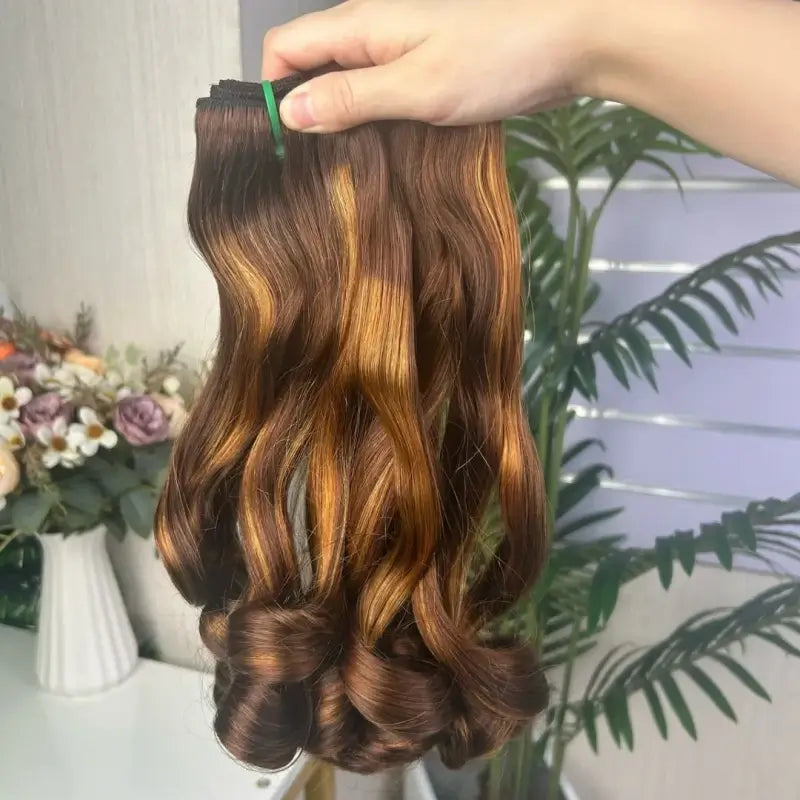 Cheveux tissés bruts 9A à double tirage bouclés et rebondissants