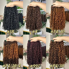 9A Cheveux Bruts Double Tirage Tissage Pixel Bouclés