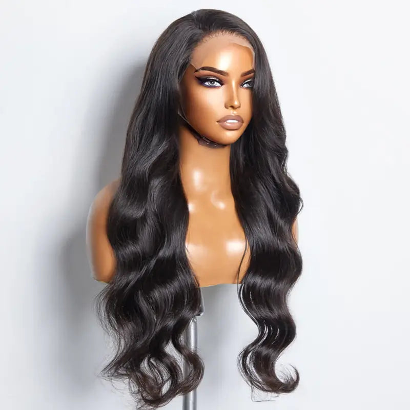 Perruque Body Wave sans colle à porter et à partir