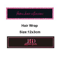 Custom Logo Adhesive Stickers Wrapping Labels For Hair Bundles