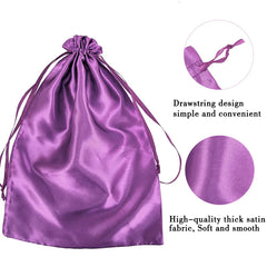 Sacs en satin pour accessoires de cheveux et perruques