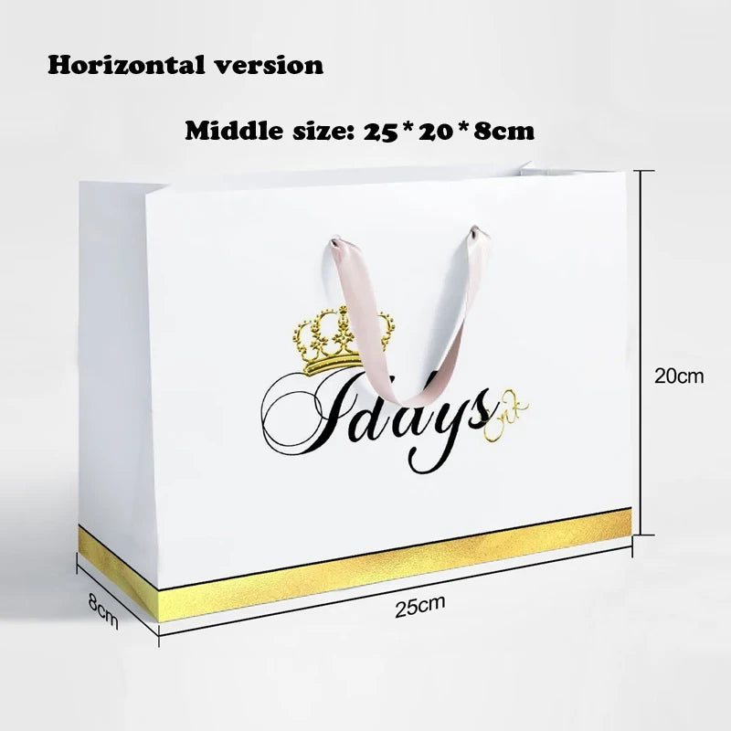 Sacs fourre-tout en papier avec logo personnalisé pour extensions de cheveux et perruques