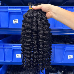 Cheveux humains vierges bouclés bohèmes en vrac pour tresser