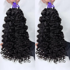 Bohemian Curl Human Hair Crochet Braids Extensions