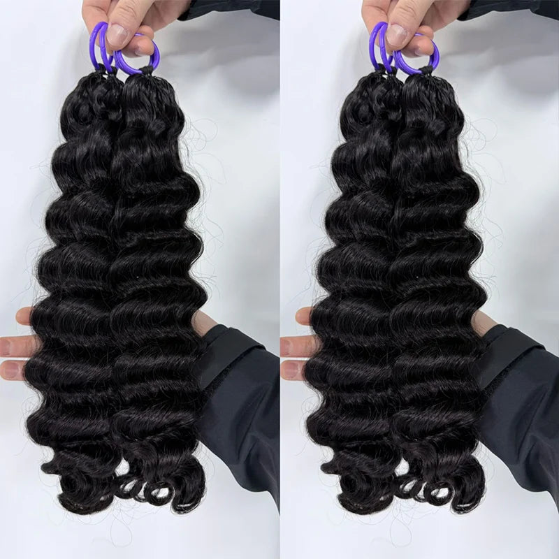 Loose Deep Human Hair Crochet Braids Extensions