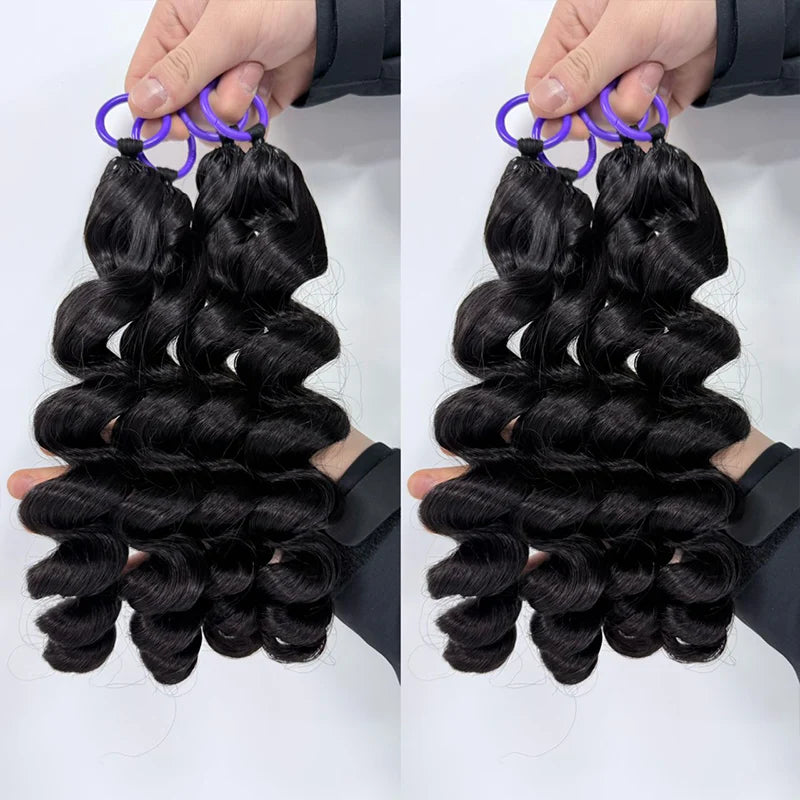 Loose Wave Human Hair Crochet Braids Extensions
